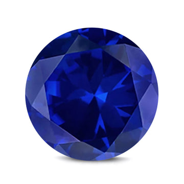 (Pack of 5) Round Simulated Blue Sapphire CZ